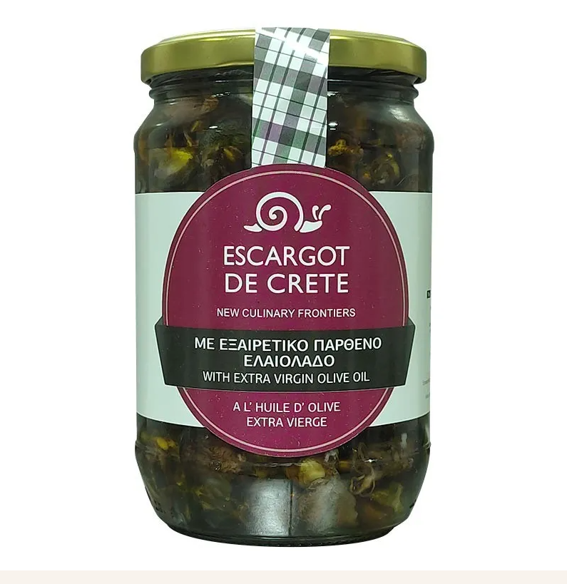 Snail fillets in Cretan olive oil (black label) 640 gr