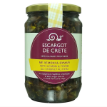 Snail fillets in Cretan olive oil with lemon and thyme (yellow label) 640 gr