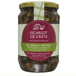 Snail fillets in Cretan olive oil, garlic and parsley (green label) 640 gr