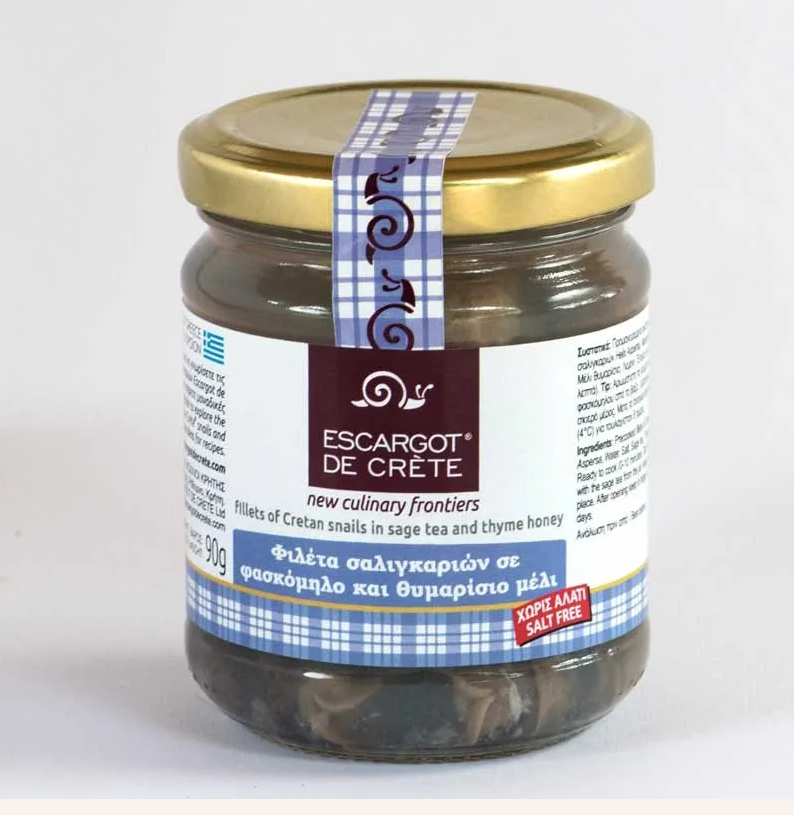 Snail fillets in sage tea and lemon 170 gr