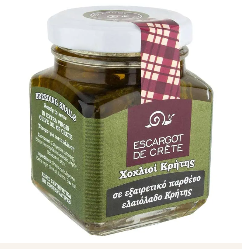 Snail fillets in Cretan olive oil (black label) 90 gr